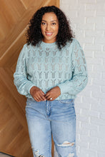 Load image into Gallery viewer, Hole In One Sheer Pointelle Knit Sweater
