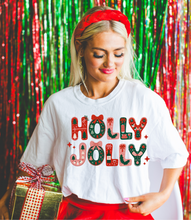 Load image into Gallery viewer, Holly Jolly Graphic Tee and Sweatshirt
