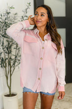 Load image into Gallery viewer, Hot &amp; Unbothered Full Front Button Down Shacket in Pink
