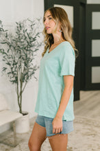 Load image into Gallery viewer, I Don't Have to Choose V-Neck Tee in Mint
