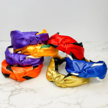 Load image into Gallery viewer, PREORDER: Game Day Jumbo Puffy Knotted Headbands in Six Colors
