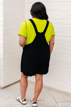 Load image into Gallery viewer, I Want You Back Linen Blend Shortalls in Black
