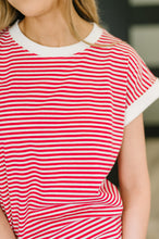 Load image into Gallery viewer, I Wouldn't Mind Short Sleeve Top in Ruby
