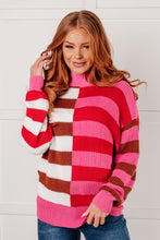 Load image into Gallery viewer, In Your Lane Color Blocked Stripe Sweater
