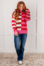 Load image into Gallery viewer, In Your Lane Color Blocked Stripe Sweater
