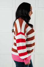 Load image into Gallery viewer, In Your Lane Color Blocked Stripe Sweater
