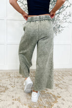 Load image into Gallery viewer, In or Out Wide Leg Cropped Pants Lt Olive
