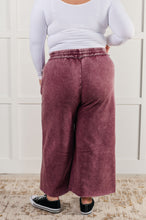 Load image into Gallery viewer, In or Out Wide Leg Cropped Pants in Eggplant
