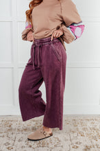 Load image into Gallery viewer, In or Out Wide Leg Cropped Pants in Eggplant
