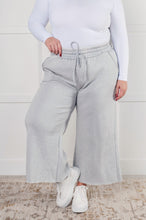 Load image into Gallery viewer, In or Out Wide Leg Cropped Pants in Light Grey
