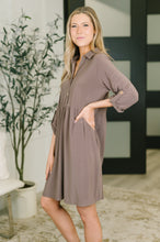 Load image into Gallery viewer, Inspire Collared Neck Dress in Mocha
