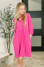 Load image into Gallery viewer, Inspire Collared Neck Dress in Runway Pink
