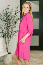 Load image into Gallery viewer, Inspire Collared Neck Dress in Runway Pink
