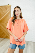 Load image into Gallery viewer, In the Rotation Exposed Seam Tee in Apricot Splash
