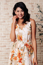 Load image into Gallery viewer, It&#39;s All Sunshine V-Neck Floral Dress in Orange
