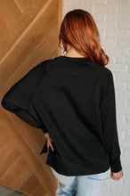 Load image into Gallery viewer, It&#39;s The Little Things Relaxed Scuba Pullover in Black
