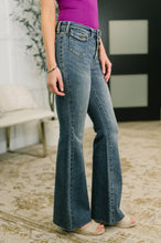 Load image into Gallery viewer, Jackie Mid Rise Flare Jean with Front Flap Pockets
