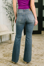 Load image into Gallery viewer, Jackie Mid Rise Flare Jean with Front Flap Pockets
