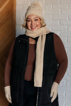 Load image into Gallery viewer, Jane Frost Beanie, Glove, and Scarf Set in Beige
