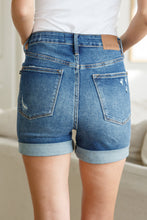 Load image into Gallery viewer, Jessica High Rise Control Top Vintage Wash Cuffed Shorts
