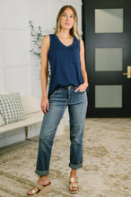 Load image into Gallery viewer, Just Give In Ribbed Knit Tank in Navy
