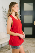 Load image into Gallery viewer, Just Give In Ribbed Knit Tank in Red
