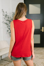 Load image into Gallery viewer, Just Give In Ribbed Knit Tank in Red
