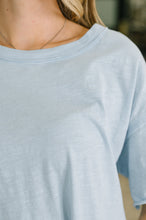 Load image into Gallery viewer, Just Like That Relaxed Heather Tee in Blue
