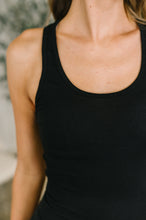 Load image into Gallery viewer, Keeping it Cool Scoop Neck Tank in Black
