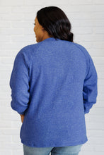 Load image into Gallery viewer, Keeping it Real Brushed Melange Hacci Long Sleeve Tee in Bright Blue
