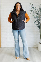 Load image into Gallery viewer, Layering Queen Quilted Puffer Vest in Black
