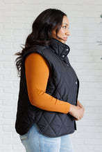 Load image into Gallery viewer, Layering Queen Quilted Puffer Vest in Black
