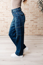 Load image into Gallery viewer, Leila High Rise Cargo Straight Jeans
