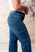 Load image into Gallery viewer, Leila High Rise Cargo Straight Jeans
