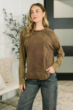 Load image into Gallery viewer, Lesson Learned Mineral Wash Raglan Sleeve Top
