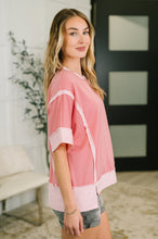 Load image into Gallery viewer, Like Two Old Friends Exposed Seam Top in Pink
