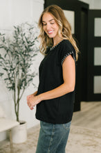 Load image into Gallery viewer, Little Details Trim Detail Top in Black
