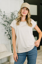 Load image into Gallery viewer, Little Details Trim Detail Top in Sand Beige
