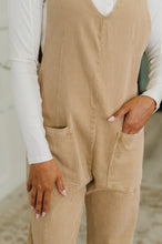 Load image into Gallery viewer, Little Miss Picnic V-Neck Jumpsuit in Brush
