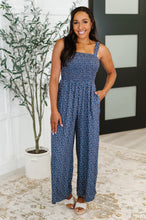Load image into Gallery viewer, Live Your Best Life Floral Jumpsuit in Blue Floral
