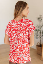 Load image into Gallery viewer, Lizzy Cap Sleeve Top in Red Floral
