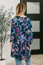 Load image into Gallery viewer, Lizzy Cardigan in Hunter Green Floral Paisley
