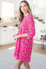 Load image into Gallery viewer, Lizzy Dress in Grey and Pink Paisley
