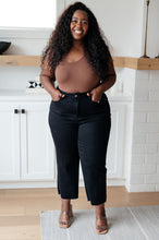 Load image into Gallery viewer, Lizzy High Rise Control Top Wide Leg Crop Jeans in Black
