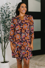 Load image into Gallery viewer, Lizzy Long Sleeve Dress in Chocolate Floral
