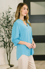 Load image into Gallery viewer, Lizzy Smock Top in Coastal Blue
