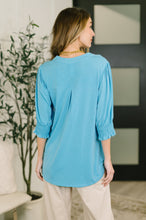 Load image into Gallery viewer, Lizzy Smock Top in Coastal Blue
