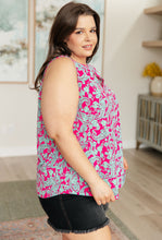 Load image into Gallery viewer, Lizzy Tank Top in Pink and Mint Paisley
