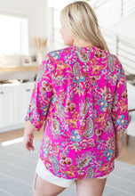 Load image into Gallery viewer, Lizzy Top in Magenta Floral Paisley
