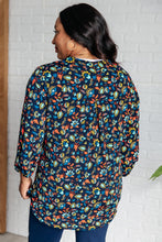 Load image into Gallery viewer, Lizzy Top in Navy and Teal Multi Floral
